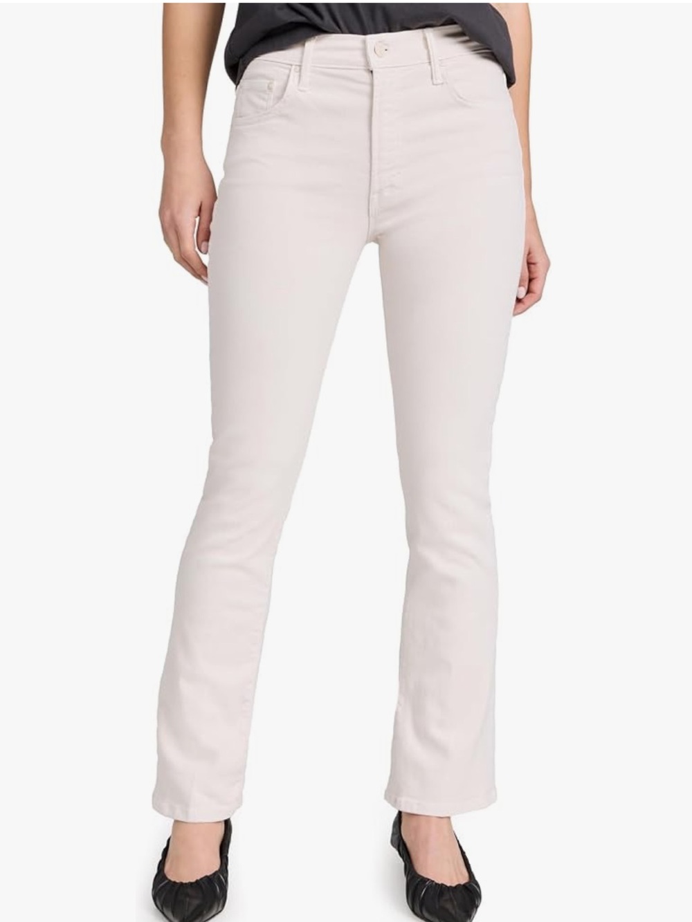 Mother The Insider Flood Jeans Play Date Sz 29 Crystal Gray